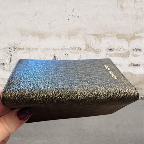 Michael Kors Signature Brown Logo Passport Holder - Picture 5 of 6